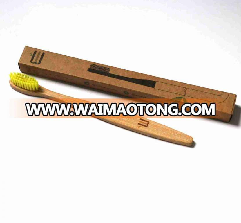 Family Bamboo Handle Black Toothbrush